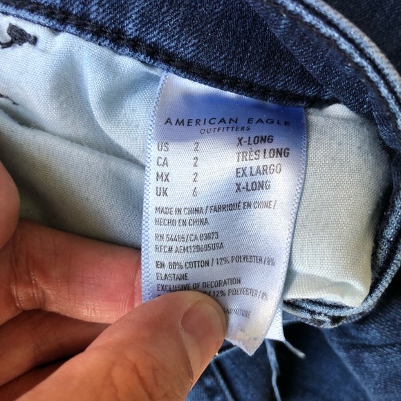 american eagle super skinny jeans x long size 2 - Picture 4 of 6